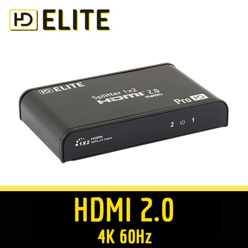 Splitter HDMI ProHD 2 ports 2.0 4K60Hz - Cable-hdmi.eu