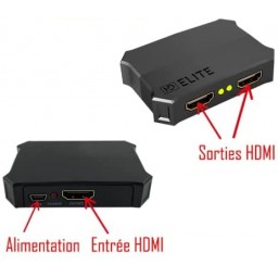 Splitter HDMI 1.3 PowerHD 2 ports - 1080p