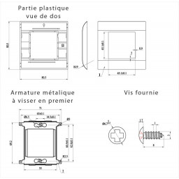 Prise murale simple HDMI 1.4 + rallonge